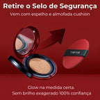 Base Cushion Red Glow Coreana – Pele Impecável em Segundos