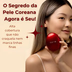 Base Cushion Red Glow Coreana – Pele Impecável em Segundos