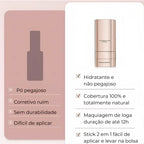 Corretivo Base Stick Coreano 2 em 1 – Cobertura Perfeita 100% Natural