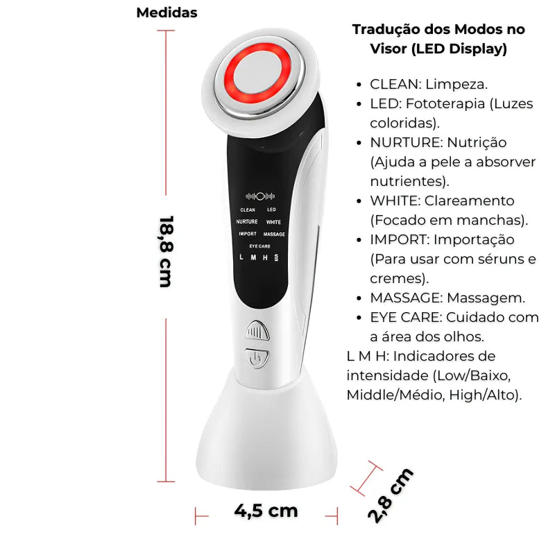 Massageador Facial Lifting para Rosto e Pescoço – Marivela