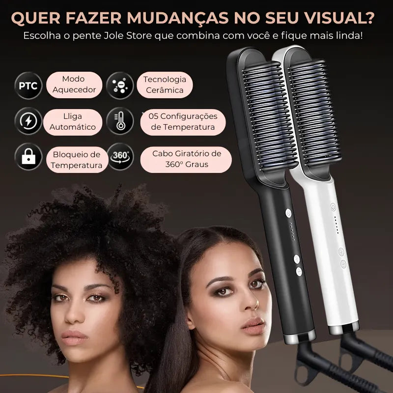Pente Alisador Jole Store 2025 - Fios Lisos e Protegidos em Minutos