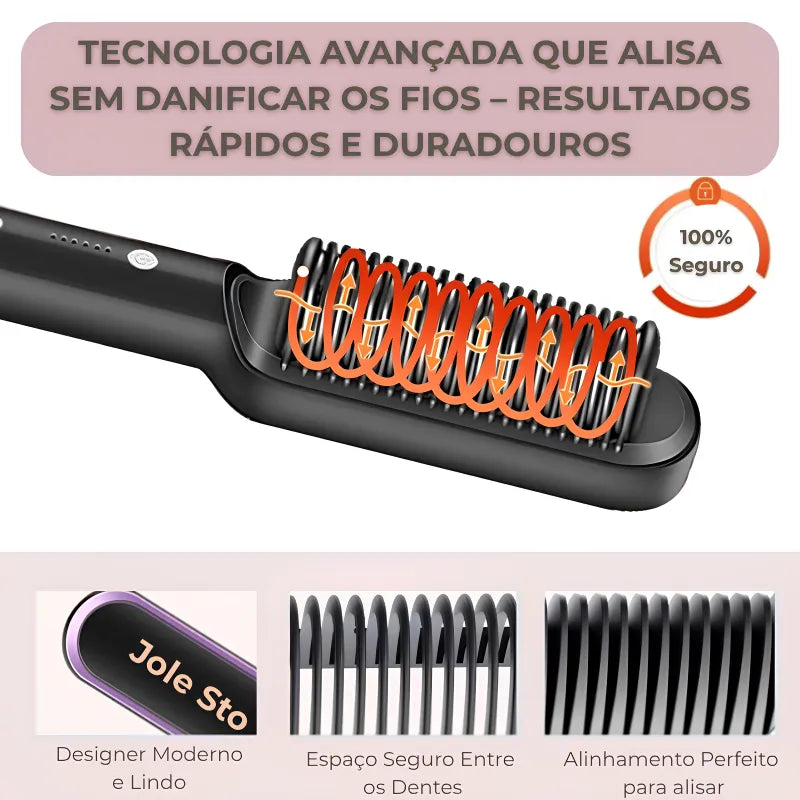 Pente Alisador Jole Store 2025 - Fios Lisos e Protegidos em Minutos